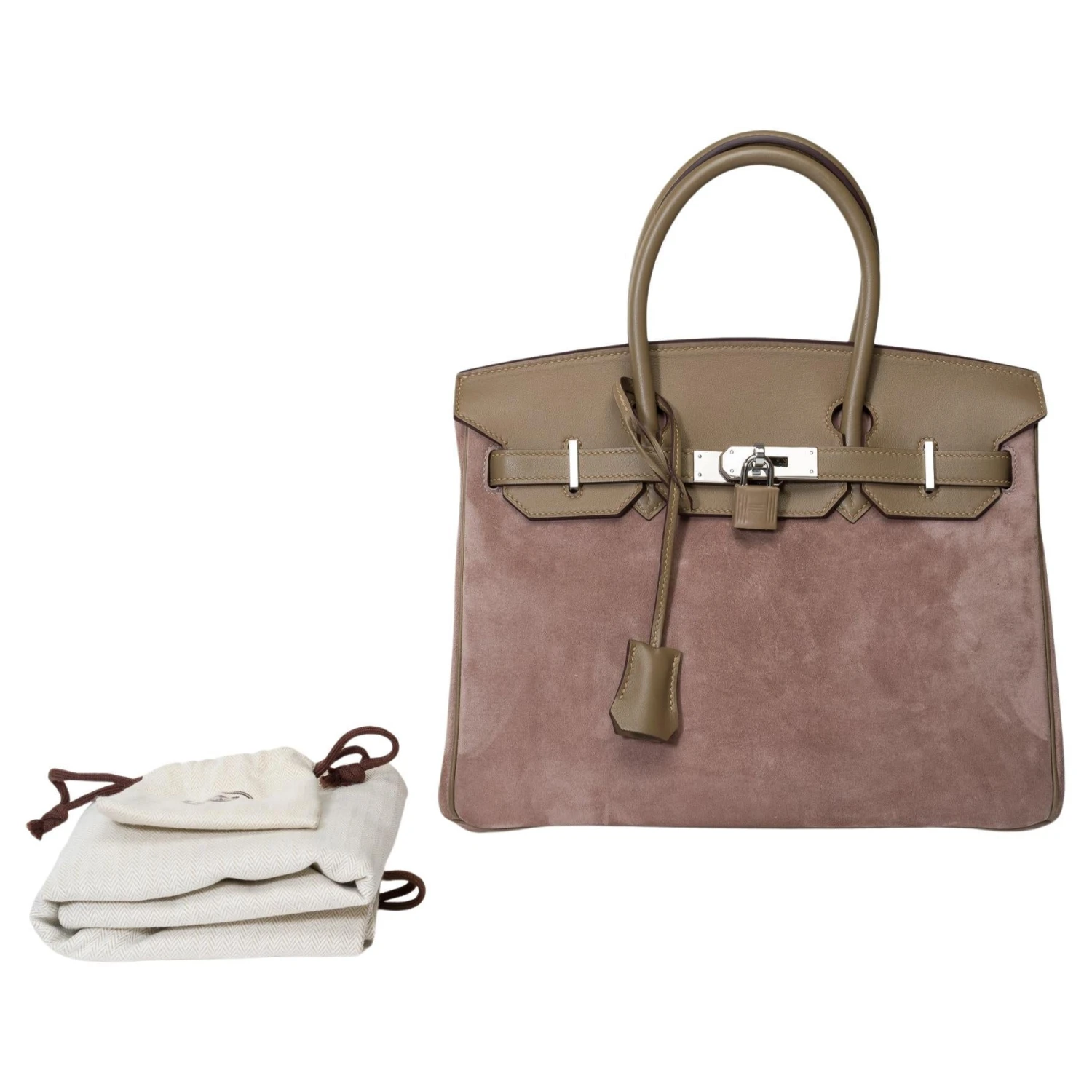 Houlux HERMES Grizzly Limited Edition Birkin 30 In Caillou Doblis And Etoupe Swift, SHW 3 Houlux HERMES Grizzly Limited Edition Birkin 30 In Caillou Doblis And Etoupe Swift, SHW