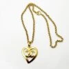 Lar Vintage CHANEL Vintage Gold Plated CC Heart Pendant Necklace -Best Jewelry Store vin gp cc heart pendant nk 1