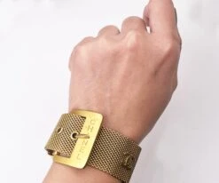 Lar Vintage CHANEL Rare Vintage Gold Plated CC Mesh Belt Bracelet -Best Jewelry Store vin gp cc mesh belt bracelet 3