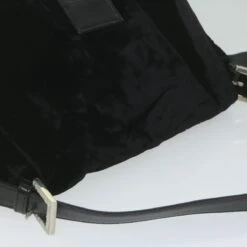 Brand Street FENDI Mamma Baguette Shoulder Bag Velor Black Auth Yk10069 -Best Jewelry Store yk10069 6