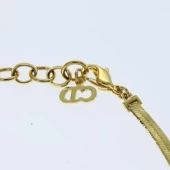 Brand Street CHRISTIAN DIOR Ribbon Bracelet Metal Gold Auth Yk12318 -Best Jewelry Store yk12318 7