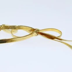 Brand Street CHRISTIAN DIOR Ribbon Bracelet Metal Gold Auth Yk12318 -Best Jewelry Store yk12318 8