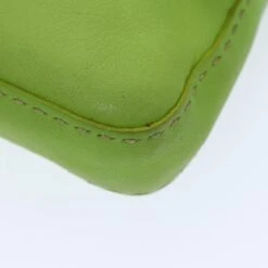 Brand Street FENDI Celeria Mamma Baguette Shoulder Bag Leather Green Auth Yk12521 -Best Jewelry Store yk12521 11