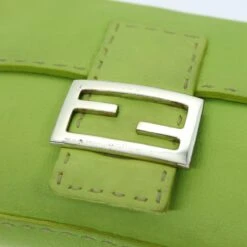 Brand Street FENDI Celeria Mamma Baguette Shoulder Bag Leather Green Auth Yk12521 -Best Jewelry Store yk12521 15
