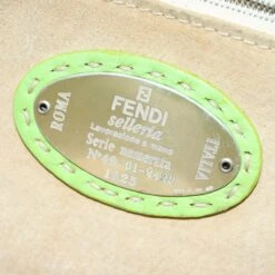 Brand Street FENDI Celeria Mamma Baguette Shoulder Bag Leather Green Auth Yk12521 -Best Jewelry Store yk12521 16