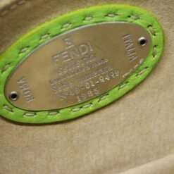 Brand Street FENDI Celeria Mamma Baguette Shoulder Bag Leather Green Auth Yk12521 -Best Jewelry Store yk12521 21