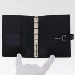 Brand Street GUCCI GG Canvas Jackie Day Planner Cover Leather Black Auth Yk7939 -Best Jewelry Store yk7939 14