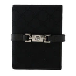 Brand Street GUCCI GG Canvas Jackie Day Planner Cover Leather Black Auth Yk7939 -Best Jewelry Store yk7939 2