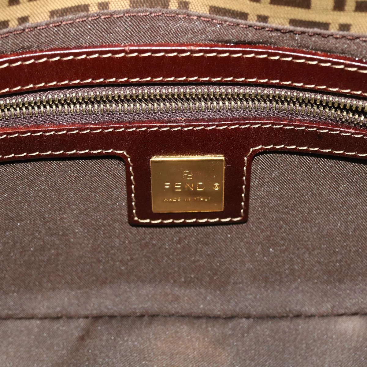 Brand Street FENDI Zucchino Canvas Mamma Baguette Shoulder Bag Brown Auth Yk7943 20 Brand Street FENDI Zucchino Canvas Mamma Baguette Shoulder Bag Brown Auth Yk7943 - Image 18