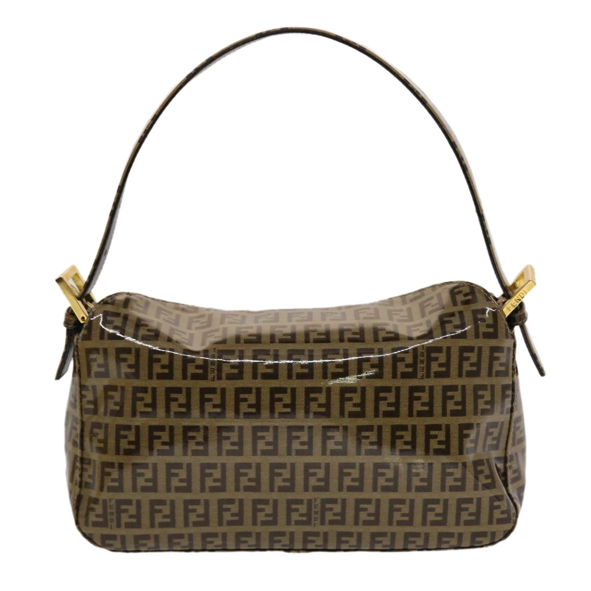 Brand Street FENDI Zucchino Canvas Mamma Baguette Shoulder Bag Brown Auth Yk7943 4 Brand Street FENDI Zucchino Canvas Mamma Baguette Shoulder Bag Brown Auth Yk7943 - Image 2