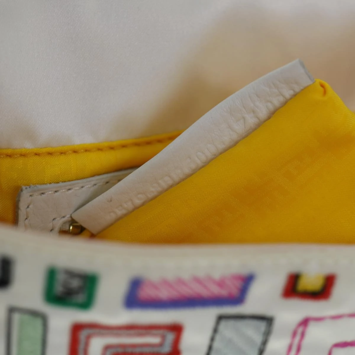 Brand Street FENDI Zucca Canvas Embroidery Mamma Baguette Bag 2way Multicolor Auth Yk8631A 13 Brand Street FENDI Zucca Canvas Embroidery Mamma Baguette Bag 2way Multicolor Auth Yk8631A - Image 11