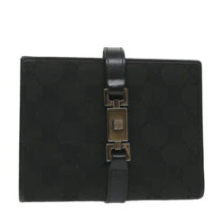 Brand Street GUCCI GG Canvas Jackie Day Planner Cover Black 29966 Auth Yk9257
