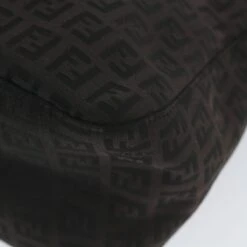 Brand Street FENDI Zucchino Canvas Mamma Baguette Shoulder Bag Black Auth Yk9359 -Best Jewelry Store yk9359 12