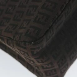 Brand Street FENDI Zucchino Canvas Mamma Baguette Shoulder Bag Black Auth Yk9359 -Best Jewelry Store yk9359 13