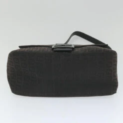 Brand Street FENDI Zucchino Canvas Mamma Baguette Shoulder Bag Black Auth Yk9359 -Best Jewelry Store yk9359 9